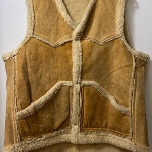 Tan Shearling Vest